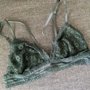 Victoria's Secret olive green lace bralette